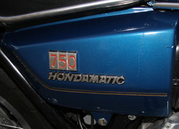 Honda 750 automatic side cover blue